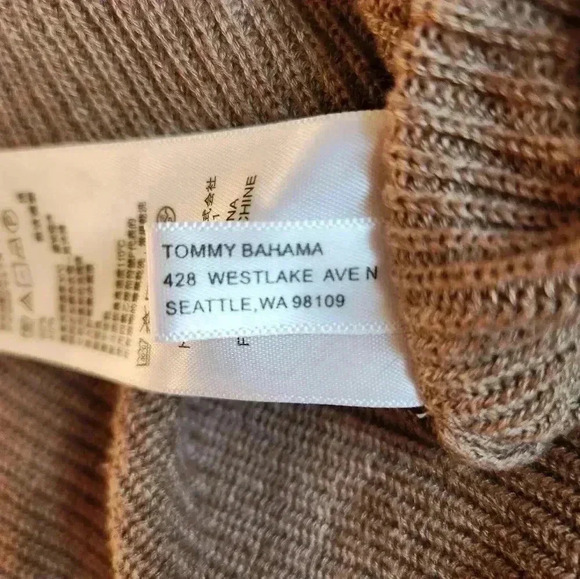 Tommy Bahama Sweater Pickford Ribbed Pullover Light Brown Size Small TW412369 - Picture 6 of 8